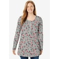 thumbnail image 3 of Woman Within Plus Size Perfect Long-Sleeve Henley Tee, 3 of 4