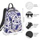 thumbnail image 2 of Fotbe Blue And White Porcelain Pattern Mochila Ligera para Hombres y Mujeres - Duradera y Resistente al Agua, Ideal para Escuela, Trabajo, Viajes y Uso Diario, 2 of 7
