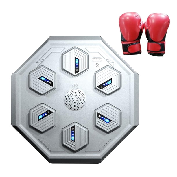 Música electrónica Boxeo Pared Objetivo Boxeo Práctica Montado en la pared Hogar BT dual y guantes Sunnimix entrenador de boxeo