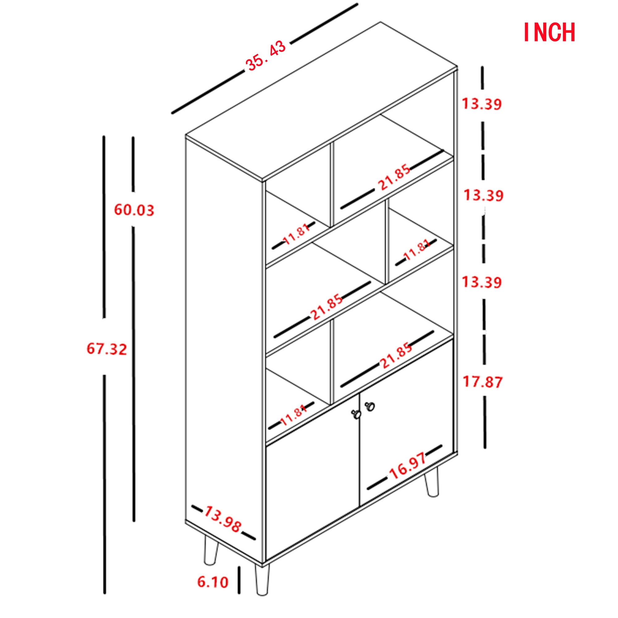 Private Jungle 3-Tier Bookcase Freestanding Bookshelf Wood Storage Display Cabinet with Open Design Shelves and Doors,Coffee Color Private Jungle 3-Tier Bookcase Freestanding Bookshelf Wood Storage Display Cabinet with Open Design Shelves and Doors,Coffee Color