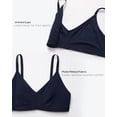 thumbnail image 6 of Women's Natrelax No Underwire Comfort Bralette Ribbed Wireless Bra Sleep Unlined V Neck Bras Soft Everyday, 6 of 7