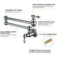 thumbnail image 5 of Proox  Pot Filler Faucet Wallmount Commercial Kitchen Folding Faucet Matte Black Matte, 5 of 5