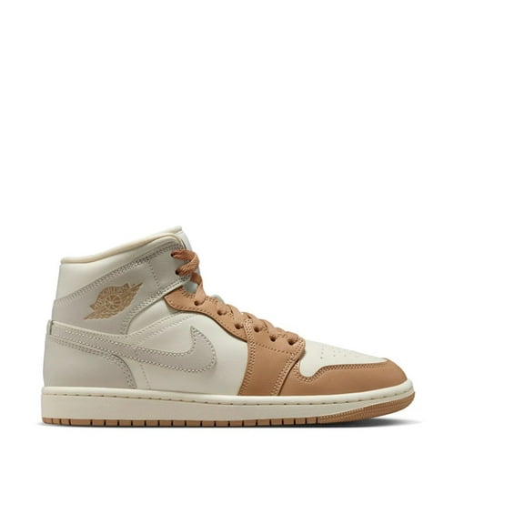 Women's Jordan 1 Mid Pale Ivory/LT Orewood BRN-Hemp (BQ6472 118) - 7.5