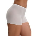 thumbnail image 4 of INSPIRE CHIC Women's Seamless Ice Silk Lace Trim Slip Shorts for Under Dresses Lightweight Elastic Boyshorts S White Y1, 4 of 5