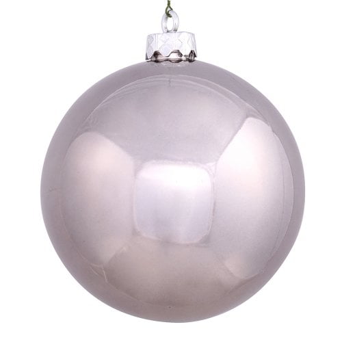 Vickerman N593027DSV Shiny Ball UV Drilled Cap, 12", Pewter