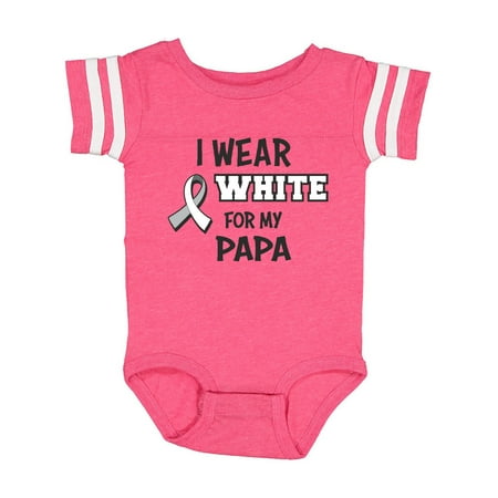 

Inktastic I Wear White For My Papa Gift Baby Boy or Baby Girl Bodysuit