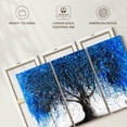 thumbnail image 6 of Elephant Stock Blue Moonlight Tree Wall Art - Horizontal Multi Panel Canvas - Living Room Wall Decor - Floral And Botanical Multi Panel - Blue And White Decor By Ashvin Harrison - 33" x 20", 6 of 8