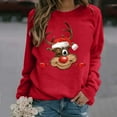 thumbnail image 4 of Pull de Noël pour Femmes, Col Rond, Cardigan d'Hiver, Veste Mi-Longue, Chandail à Capuchon, Blouse à Manches Longues, Mode Imprimée Graphique, 4 of 6