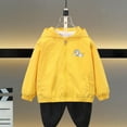 thumbnail image 3 of Cethrio Boys Jackets with Hooded, Zip up Lightweight Fall Long Sleeve Boys Outerwear Yellow Size 8, 3 of 6