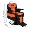 thumbnail image 4 of Ktaxon Barber Chair, Hydraulic Reclining Salon Chair for Hair Stylist Salon Equipment, Orange, 4 of 10