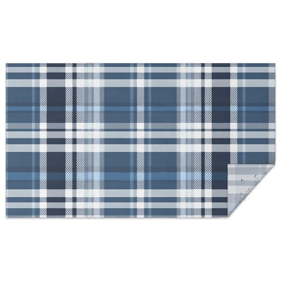 Rectangle Table Cloths Royal Blue and White Checkered Buffalo Palid Tablecloths 60x102inch Tablecloths Waterproof Polyester Reusable Tablecloth for Dining Kitchen Parties Weddings and Outdoor Use