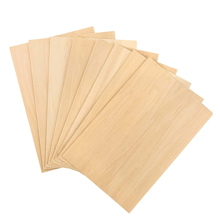 IUoczi 12 Pack Balsa Wood Sheets - 1/8" X 4" X 8" Unfinished Natural Wood For DIY Crafts, Model Making, Kids Projects