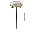 thumbnail image 6 of Joernso Metal Bird Bath Garden Bird Feeder with Metal Stake Flower Shape Bee Cup Hummingbird Feeder for Lawn Courtyard Patio, 6 of 8