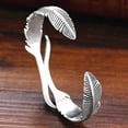 thumbnail image 3 of Pulsera De Plumas Brazaletes De Apertura Ajustables Para Mujeres Parejas Regalos De Joyería De Fiesta Vintage Yuarrent AP005628-00, 3 of 6
