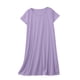 thumbnail image 2 of Pijama de manga corta con cuello redondo y color liso para mujer, ropa de casa, camisón corto de algodón para mujer, 2 of 6