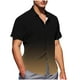 thumbnail image 2 of Blusa y camisa de manga corta con cuello vuelto para hombre, blusa informal de moda con cuello vuelto, blusa estampada de manga corta con botones, blusa de poliéster para hombre, 2 of 6