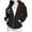 Black, variant on Women Cute Rugby Graphics Full Zip Up Hoodie Aesthetic Sweatshirt Cotton Jacket with Pockets
