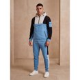 thumbnail image 2 of Men Colorblock Quarter Zip Heavy Pullover Hoodie & Jogger Set, 2 of 6