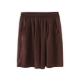 thumbnail image 3 of Asxite Plus Size Shorts for Women Solid Pockets Stretchy Elastic Waist Summer Loose Casual, 3 of 5