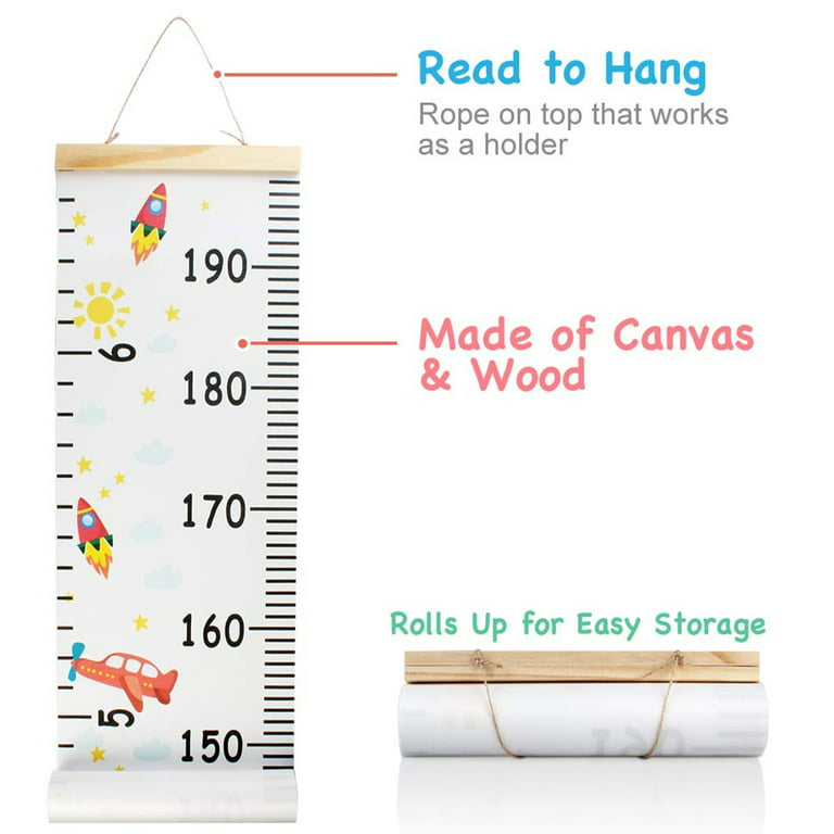 Baby Growth Height Chart, Handing Ruler Wall Decor for Kids