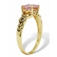 thumbnail image 2 of PalmBeach Jewelry Cushion-Cut Simulated Birthstone Butterfly and Scroll Ring in Antiqued Gold-plated Sterling Silver, 2 of 5