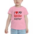 thumbnail image 2 of I Love My Little Sister Cute Toddler T Shirts for Boys Girls (Pink, Youth XL), 2 of 5