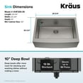 thumbnail image 6 of KRAUS Standart Pro 30" Apron Front Farmhouse 16 Gauge Single Bowl Stainless Steel Kitchen Sink, 6 of 8