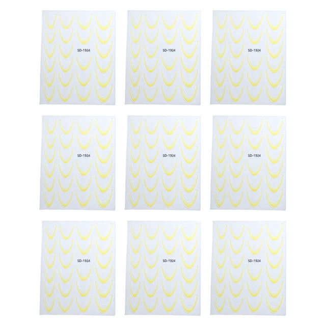 Guardurnaity 9 piezas de calcomanías finas para uñas, accesorios para un cómodo, pegatinas para uñas, calcomanías, ayudas para decoración de Juegos de manicura mil novecientos veinticuatro