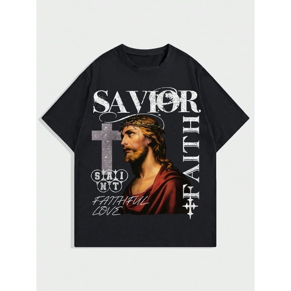 Men's Religious Christian Savior Jesus Graphic T-Shirt