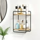 thumbnail image 4 of Estantería de pared de hierro negro, estante de pared sin perforación para almacenamiento de tazas, armario de almacenamiento de artículos varios, estantes de almacenamiento de pared para baño, estant, 4 of 6