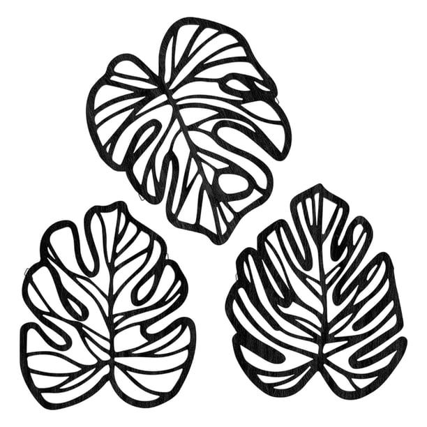 Colgador de pared de macramé con hojas tropicales: estilo boho, fibra natural, juego de 3 piezas, fácil de instalar, para el salón, el dormitorio y la decoración de fiestas
