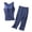 Blue, variant on JFGHDG Pajama Set for Women Tank Top 2 Piece PJ Comfy Viscose from Sleepwear Sleeveless Loungewear Blue L