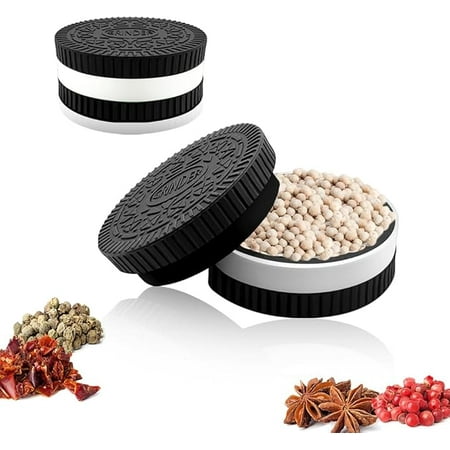 

Grinder 2.2 Inch Biscuit Shape Design Grinder(2 Pack Black)