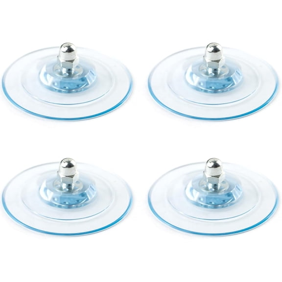 4-Pack 8mm Suction Cup Feet with Screw Mount - Replacement Holder for Cat Perch Window Seat and Kitty Hammock Bed