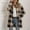 Khaki, variant on Aloohaidyvio Womens Coats ,Ladies Casual Christmas Plaid Printing Long Sleeve Buttons Plush Cardigan Coat