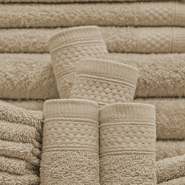 Baltic Linen 24-Piece Everyday Ringspun Cotton Towel Set 24 Piece Medieval