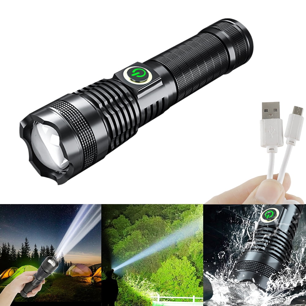Nyidpsz Handheld Rechargeable Xhp70 LED Flashlight, 1000000