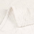 thumbnail image 4 of Superior Alaska Diamond Fleece Blanket 90" x 106", Lightweight Soft Bed Blankets, King Size, Ivory, 4 of 9
