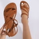thumbnail image 5 of Mujeres cómodas correa de tobillo sandalia de tiras casual con sandalias de tiras de verano abiertas sandalias de gladiator sandalias de gladiator, 5 of 9