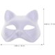 thumbnail image 5 of Máscara de gato, 3 piezas, máscaras de Therian, máscaras de gato blancas, máscara de Halloween en blanco, máscaras de media cara de animal, mascarada, fiesta de cosplay, 5 of 5