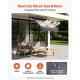 thumbnail image 3 of KFFKFF Manual Retractable Awning, 59" Outdoor Adjustable Sunshade Shelter, Height-Adjustable Patio Canopy with Crank Handle for Backyard, Garden, Balcony, Dark Gray, 3 of 9