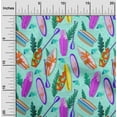 thumbnail image 2 of oneOone Cotton Poplin Twill Aqua Blue Fabric Beach Dress Material Fabric Print Fabric By The Yard 56 Inch Wide, 2 of 4