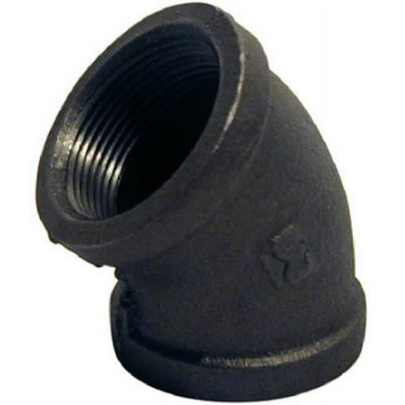 Pannext Fittings B-L4515 1.5 Black 45 Degree Equal Elbow