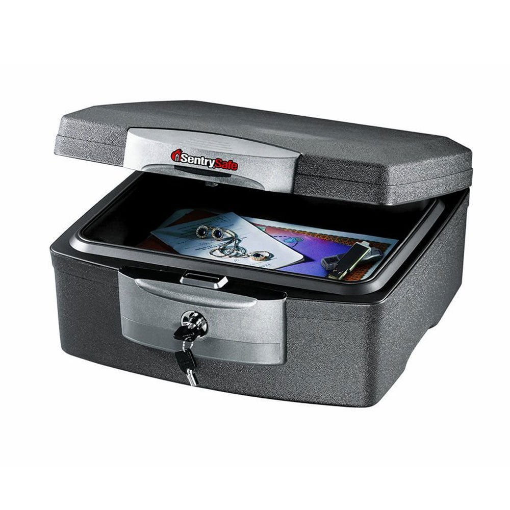0.36 Cubic Feet Silver Gray SentrySafe H2100 FIRESAFE Waterproof Chest