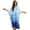 Gradient Blue Starburst, variant on Xixirimido Blue Palm Trees Clouds Print Women Kaftan Dresses Plus Size Swimsuit Coverup Batwing Sleeve Summer Bathing Suit Caftan Loungewear Beach Cover Up