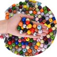 thumbnail image 2 of 100PCS 16mm Colorful Round Wooden Beads for Craft, Mixed Colors Natual Painted Wood Spacer Loose Beads for Home Party Festival Decoration, 2 of 7