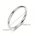 thumbnail image 2 of 1pc Stylish and Durable 2mm Stainless Steel Ring - Perfect Gift for Fashion Lovers, 2 of 5