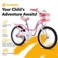 thumbnail image 3 of RoyalBaby Little Swan 18" Carbon Steel Kids Bike w/Dual Hand Brakes, Pink, 3 of 11
