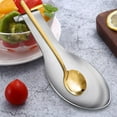 thumbnail image 6 of GoXteam Stainless Steel Silver Spoon Rest for Kitchen Counter, Spoon Holder for Stove Top, Spatula Rest, Silver Cooking Utensil, Gold Kitchen Accessories (Silver 2PCS), 6 of 7