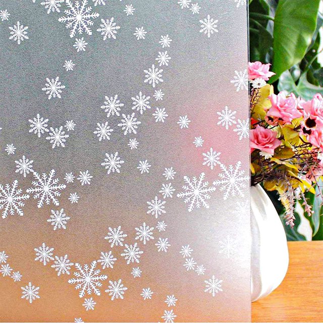 Película para Ventanas Niviy Copos de Nieve Control de Privacidad y UV 45x400 cm